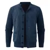 2026 Comércio Exterior Transfronteiriço Cardigã Casual Masculino Suéter Gola Alta Jaqueta Casual Jaqueta Quente Espessa Forrada com Lã Masculina