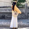 Saia Plissada de Lã Plissada Fina Branca para Mulheres, Novo Estilo Outono e Inverno 2025, Cintura Alta, Emagrecimento, Saia Midi de Corte A, Saia Evasê