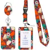 Lanyard floral de poliéster para transferencia térmica mariposa aleación de zinc hebilla de liberación fácil impresión fácil portatarjeta de identificación