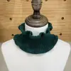 Nuevo Calentador de Cuello con Cuello de Volantes de Color Sólido Dongdaemun Suéter de Lana Tejido Otoño e Invierno Cuello Falso Protector de Cuello Cálido