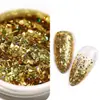 Rede nova lantejoulas para nail art fragmentos coloridos a laser céu estrelado irregular celofane pó glitter pó glitter atacado