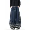 Jeans de Retazos Desgastados Estilo Retro Americano con Tachuelas para Hombre, Pantalones de Pierna Ancha Estilo Deconstruido de Nicho para Comercio Transfronterizo