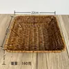 Cesta de fruta tejida cesta de aperitivos pan aperitivos cesta de exhibición de frutas de supermercado cesta de pasteles redonda cuadrada tejida