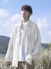 Camisa Larga de Verano para Hombre con Tie-Dye Americano de la NASA, Tendencia de Marca, Estilo Resort de Alta Gama, Chaqueta Camisa Holgada