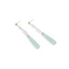 Nuevos Pendientes Largos con Borlas de Jade Nuevo Estilo Chino Elegantes de Lujo Pendientes Colgantes de Gama Alta Pendientes Largos Distintivos