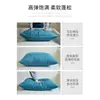 Funda de almohada de lino sintético de color sólido simple nórdico sin relleno Almohada lumbar rectangular de oficina Cojín de respaldo de sofá Gris
