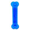 Juguete para mascotas directo de fábrica PVC hueso plano transparente 15cm resistente a la mordida molar juguete para perro cabeza de hueso para limpieza de dientes