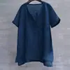 Camisa de Manga Corta Sencilla de Color Sólido de Algodón y Lino Nueva de Verano Transfronteriza Camiseta Juvenil Estilo Chino Camisa de Moda para Hombre