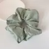 Scrunchie Esponjoso de Color Sólido Verde Fresco para Primavera y Verano Diadema Alta para el Cabello Goma Elástica Alta Accesorio para el Cabello de Mujer