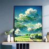 Paisaje DIY pintura al óleo digital planta pintura pintada a mano flor pintura decorativa pintada a mano pintura al óleo de pared relleno LY