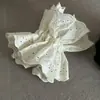 Fangyuan con encaje blanco anillo para el pelo de intestino grueso nueva banda de cuero sensación perezosa francesa anillo para el pelo de encaje retro