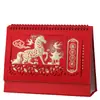 Calendario 2026 Estilo Chino Rojo Calendario 3D Año del Caballo Caja de Regalo Wholesale Edición Especial Publicidad Estampado en Caliente