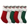 Novas meias de Natal de lã tricotada de pelúcia transfronteiriças, meias de presente para as festas de Natal, sacolas e acessórios de presente para as festas infantis