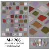 Adesivos de Manicure Homem Leão Ano Novo 2024 Adesivos 5D Embossados Tendência Nacional Leão Festivo Ruyi Cabeça de Leão Adesivos Tridimensionais para Unhas