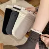 Meias de renda com babados de comprimento médio para outono e inverno no atacado, meias femininas de cor sólida estilo faculdade japonesa