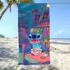 Toalla de Baño Absorbente de Agua de Secado Rápido para Niños con Dibujos Animados Transfronterizos Temu Lilo y Stitch Ángel Bebé Stitch Toalla de Playa