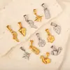 Colgante Retro DIY Transfronterizo Europeo y Americano Acero Inoxidable Electrochapado 24K Flor Estrella Polar Geométrico Joyería Accesorios para Collares