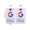 Cartão de Avaliação Google NFC com Suporte em L Placa de Mesa em PVC Aquisição de Clientes Google Cartão de Avaliação para Celular Google Avaliação