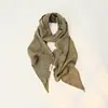 Bufanda Nueva de Estilo Coreano Imitación Cachemir para Mujer Otoño e Invierno, Bufanda Larga Diagonal con Correas para Hombro, Estilo Artístico, Combinación de Colores Maillard