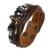 Pulseras Tejidas de Cuero de Vaca Populares de Estilo Europeo y Americano Venta Caliente Fuente de Suministro para Comercio Electrónico Transfronterizo Joyería Unisex Pulseras de Cuero Genuino