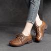 Shanghai Jiejie Verão Novo Sapatos Planos de Feijão Vazados Retrô Artísticos Preguiçosos Moda Versátil Sapatos Pequenos de Couro