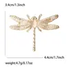 Broche de Libélula Vazado em Esmalte de Liga Europeu e Americano Mais Vendido Transfronteiriço Elegante Pin de Joia para Lapela de Blazer Feminino