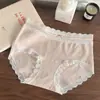 Calzones de algodón puro para mujer, ropa interior vintage simple de cintura media para mujer, 100% algodón, antibacterianos 10A, entrepierna extendida, calzones que cubren la cadera para mujer