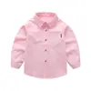 Camisas de Color Puro de Manga Larga para Niños, Camisas Casuales Multicolores de Primavera y Otoño para Hombres y Mujeres, Camisas de Manga Larga de Primavera para Niños