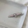Pinza para el Cabello de Estrella de Mar con Pedrería Rosa Dulce Fresca Picante Estilo Chica para Mujeres con Diseño de Nicho Accesorio para Flequillo Lateral