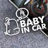 Coche de comercio exterior tiene bebé bebé bebé bebé en la ventana trasera del coche pegatina de coche linda linda linda linda linda calcomanía reflectante para coche