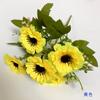 Ramo de crisantemos silvestres pequeños de 5 tenedores de simulación, decoración para salón de bodas, hogar, grupo de baile, fotografía de flores pequeñas de mano, floral