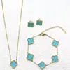 Explosões transfronteiriças moda 13mm brincos colar pulseira joias de aço inoxidável conjunto de três peças vendas diretas de fábrica