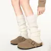 Polainas de Tricô de 70cm Meias Acima do Joelho para Mulheres Altas, Polainas de Outono e Inverno, Estilo Y2K, Espessadas, Antiderrapantes, Quentes, Adequadas para Combinar com Leggings