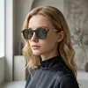 Gafas de Sol Retro para Mujer, Estilo Callejero de Moda, Gafas de Sol Anti-UV, Gafas de Sol Metálicas Cuadradas Europeas y Americanas Transfronterizas