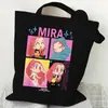 Bolso de Hombro Versátil Diario para Estudiante con Estampado de Dibujos Animados Anime Moda Transfronteriza Bolso de Lona Portátil de Gran Capacidad