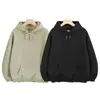Chaqueta de Forro Polar Pesado de Otoño e Invierno Marca de Moda Color Sólido Sudadera con Capucha para el Trabajo Sudadera Gruesa con Estampado Personalizado