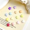 Nueva estrella luminosa de cinco puntas, resina, joyería para uñas, corte tridimensional, estrella macarrón, hecha a mano, horquilla para uñas DIY
