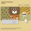 Mouse Pad Fofo de Desenho Animado para Mesa de Escritório Mouse Pad Antiderrapante para Laptop de Dormitório Resistente à Sujeira Resistente ao Desgaste Teclado Macio