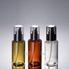 Botella de plástico PET de 100 ml con tapa completa y hombros oblicuos de tres colores, nueva, para cosméticos, tónico, loción pura, botella en aerosol