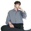 Camisa de otoño para hombre, estilo americano, diseño único y llamativo con lentejuelas - una camisa casual elegante y moderna para un look cool y atrevido