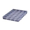 Caja de almacenamiento de plástico con tapa para piezas de hardware de bricolaje con 24 rejillas, caja de almacenamiento para joyas.