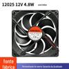 Ventoinha de resfriamento de luz para gabinete de computador 12cm 12025 12V 4.8W cooler de ar ventoinha aquecedor