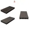 Piso exterior de madera compuesta de cinco agujeros, patrón recto, hecho a medida, impermeable, antideslizante, resistente al desgaste, adecuado para balcones, terrazas, patios y áreas escénicas