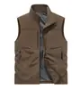 Chaleco Fino de Color Sólido de Cuello Alto para Hombre de Primavera y Otoño, Chaleco Exterior Transpirable, Top de Otoño 8822