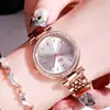 Reloj de pulsera GEDI para mujer, moda casual de celebridad de Internet, correa de acero, elegante y con estilo, modelo para estudiante con incrustaciones de diamantes, reloj de acero inoxidable impermeable