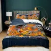 Venta caliente transfronteriza Serie de personalidad mecánica Impresión digital Juego de cama de tres piezas Amazon Comercio Exterior venta al por mayor de textiles para el hogar