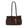 Bolso de Axila Simple de Terciopelo Nuevo Gran Capacidad Casual Bolso de Hombro Plegado Bolso de Mano Retro Elegante Versátil para Mujer