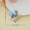 Patches Bordados de Abelha Pastoral, Patches Florais Termocolantes, Patches Autoadesivos, Decoração para Bolsas Hanfu Qipao, Acessórios de Vestuário