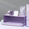 Armário de Arquivo A4 Morandi Ins Dormitório Estudantil Gaveta de 3 Camadas para Objetos Pequenos Caixa de Armazenamento de Mesa para Maquiagem Joias Batom