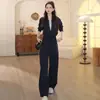 Outono Inicial 2026 Novo Conjunto da Moda Redutor de Idade Moda Casual Esportivo Hoodie Falso de Duas Peças Conjunto Completo Temperamento